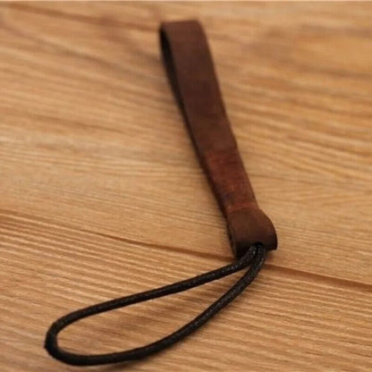 Keychains Genuine Cowhide Leather Lanyard Weave Car Keyring Cover Accessory 10cm