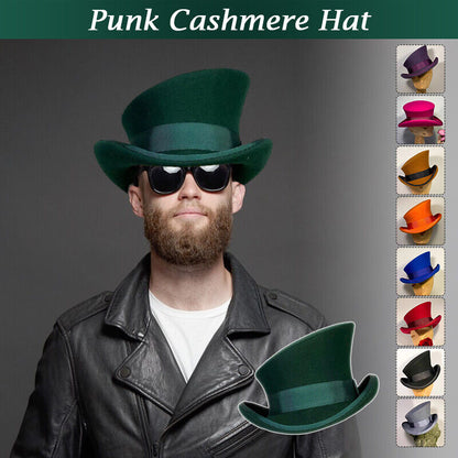 Cashmere Hat Asymmetric Top Hat Unisex Steam Punk Wool Party Costume Magic Cap