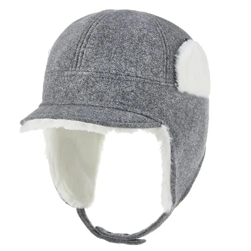 Women Winter Hats Faux Leather Wind-Proof Thick Warm Fleece Lining Baseball Caps