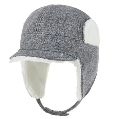 Women Winter Hats Faux Leather Wind-Proof Thick Warm Fleece Lining Baseball Caps