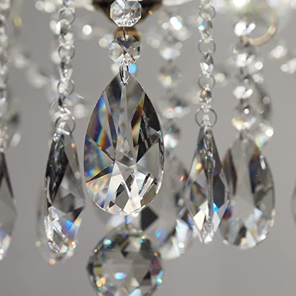 Supla 24 Pcs Teardrop Chandelier Prisms Candle Multi-colored