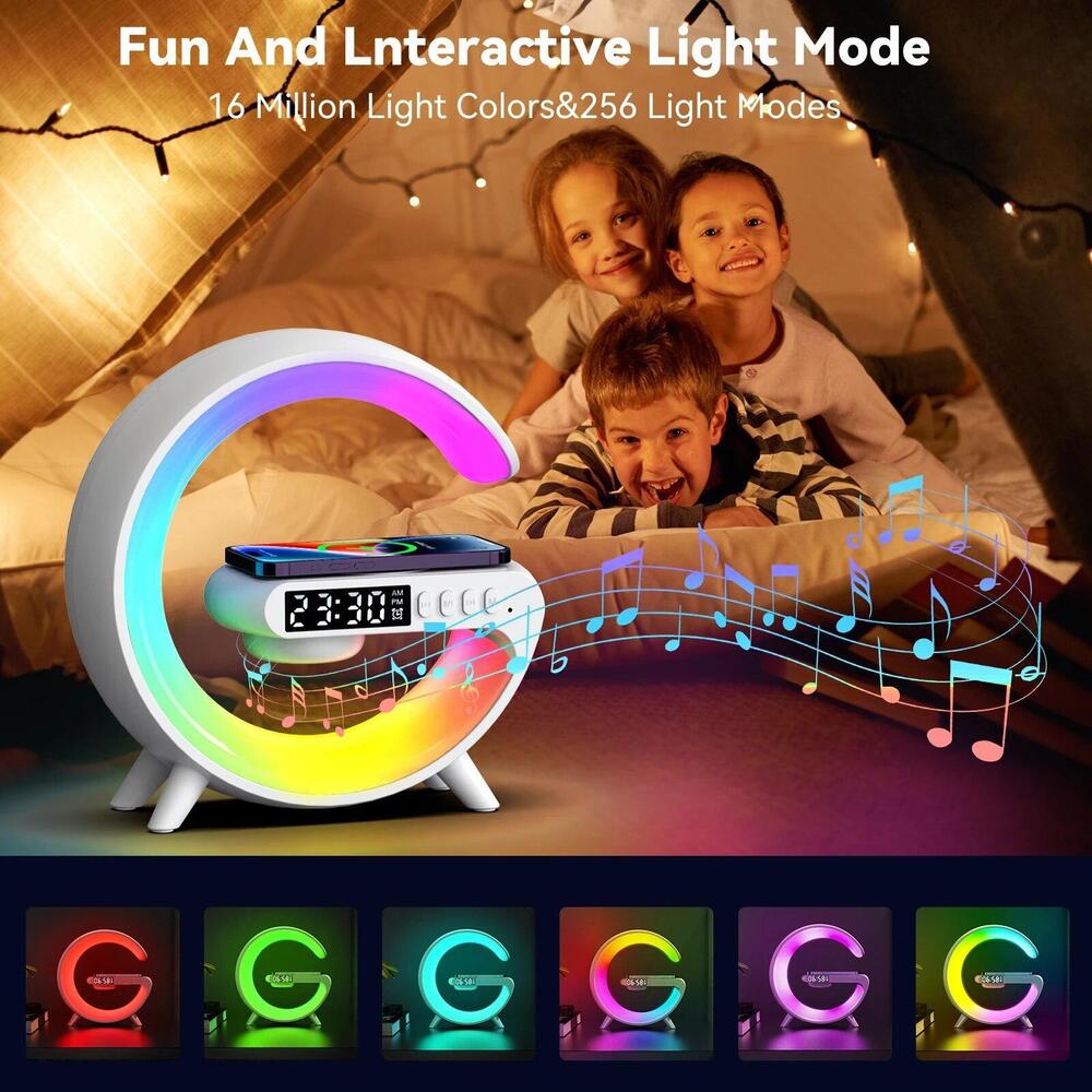 Multifunctional Mini Speaker: Wireless Charging, RGB Night Light, Super Snazzy!