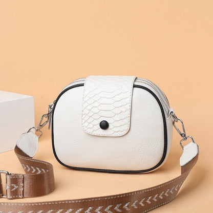 Crossbody Handbags Genuine Leather Shell Vintage Shoulder Sling Purse 20*16*8 CM