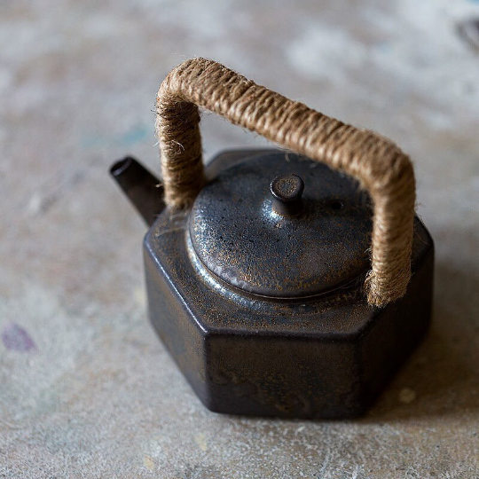 Ceramic Teapot Hexagon Pottery Tea Pot 200ml