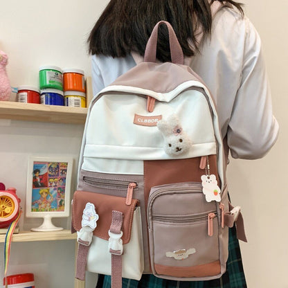 Backpack Women School Bag College Student Nylon Backpack Female Bag