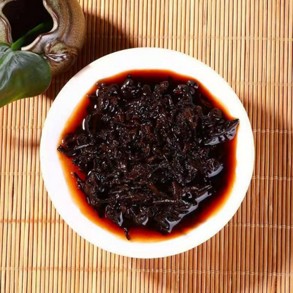357g Yunnan Ripe Puerh Tea Cake Bulang Qizi Pu-erh Cooked Tea Chinese Pu'er Tea