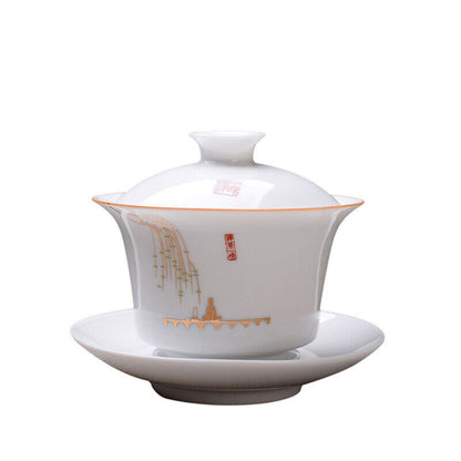 Gaiwan 150ml Cover Bowl Tea Appliance Hand Made Black Tea's Tea Set Lid Cup Mat