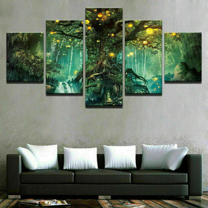 Forest Fantasy Luminous Abstract Big TreeCanvas Prints Painting Wall Art Decor