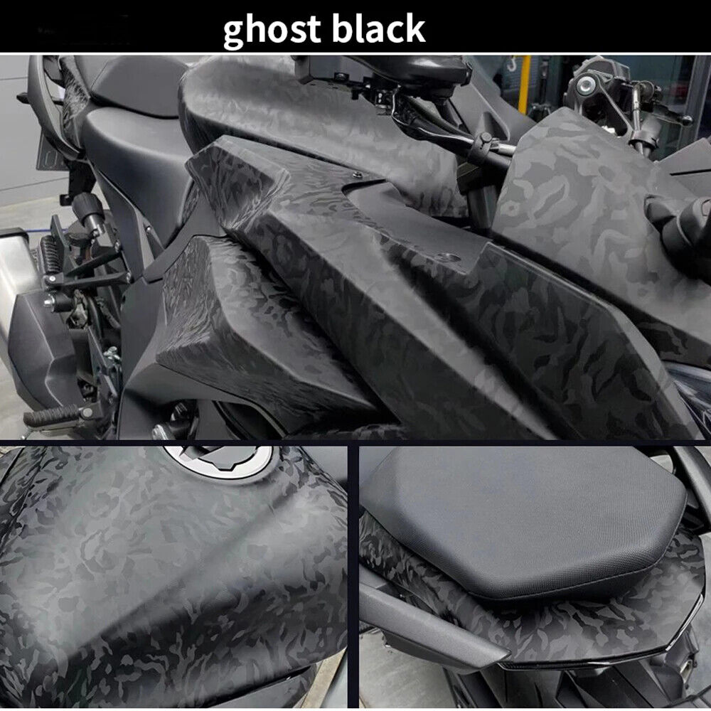 Car Styling Stickers PVC 3D Ghost Black Camouflage Vinyl Wraps Motorcycle Decals