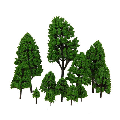Mixed Model Tree 12Pcs Train Diorama Scenic DIY Crafts Wargames Scenery 2.5-16cm