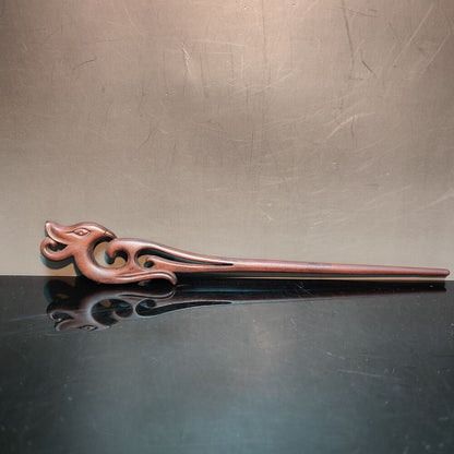 Chinese Boxwood Wooden Carved phoenix bird Hairpin Hair Accessories woman decor