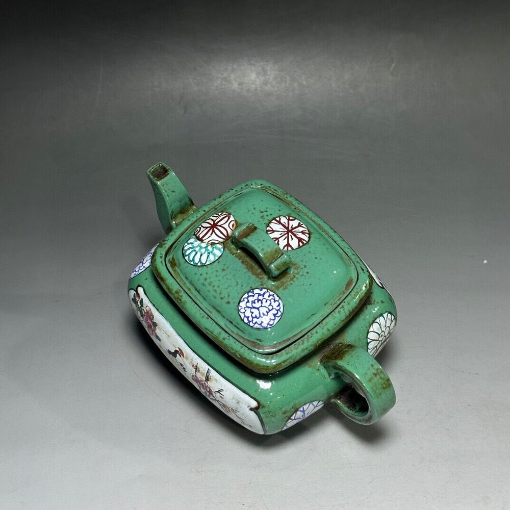vintage chinese yixing purple clay teapot zisha ceremony carving Collectible art