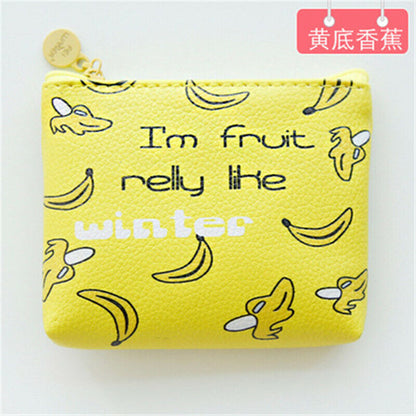 Lady Cash Bag Money Card Coin Purses Wallet Clamps Mini Handbag Girls PU Leather