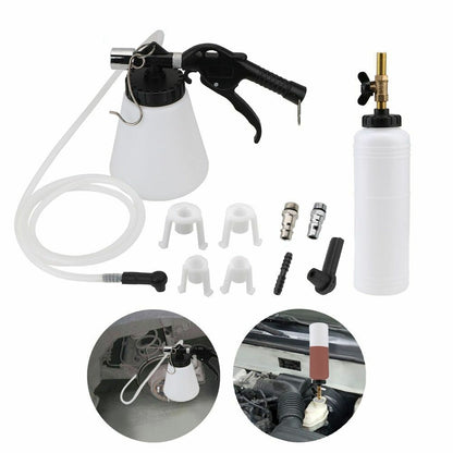 Car Brake Oil Replacement 1L 0.75L Bleeder Fluid Pump Drain Kit Change Repair 1p