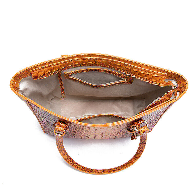 Patent Leather Women's Crocodile Handle Underarm Tote, Shoulder Bag Party Bag