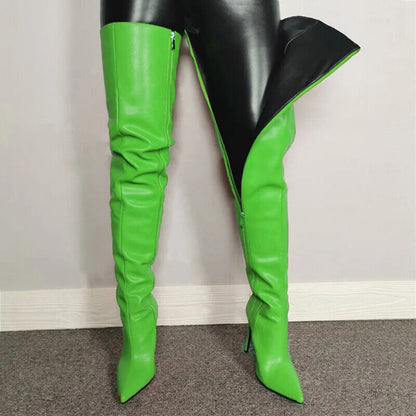Women Over The Knee Boots Woman Autumn Winter 2023 Nightclub Dancer Pumps