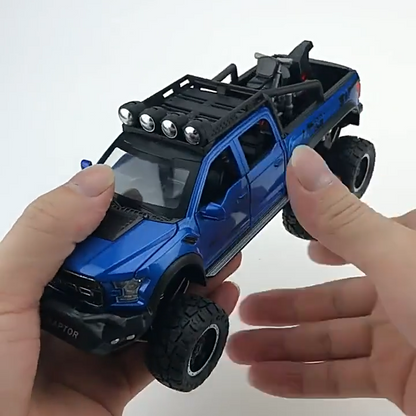 1:28 Ford Raptor F150 Diecast Model Car Pickup Truck Toy Vehicle Off-road Gift