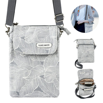 5-layer Mobile Phone Bag Tote Case Shoulder Purse Pouch Wallet Purple Gray Blue