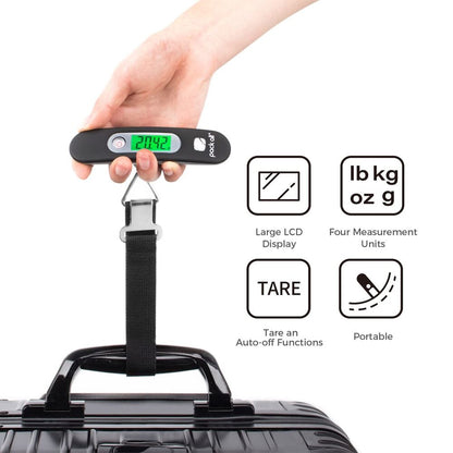 pack all 110 Lbs Luggage Scale, Digital Handheld Baggage Black