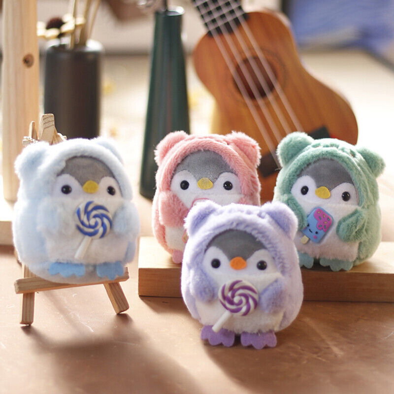 Cartoon Lollipop Penguin Plush Dolls Toys Key Ring Bag Pendant Accessries Gift