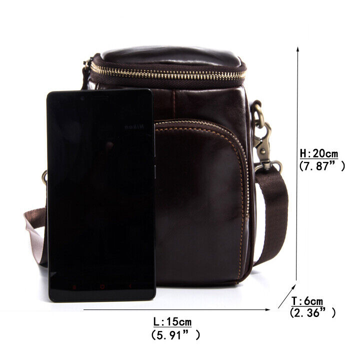 100% Genuine Leather Men's Shoulder Bags Pouch Hook Funny Belt Pack Waist Pack
