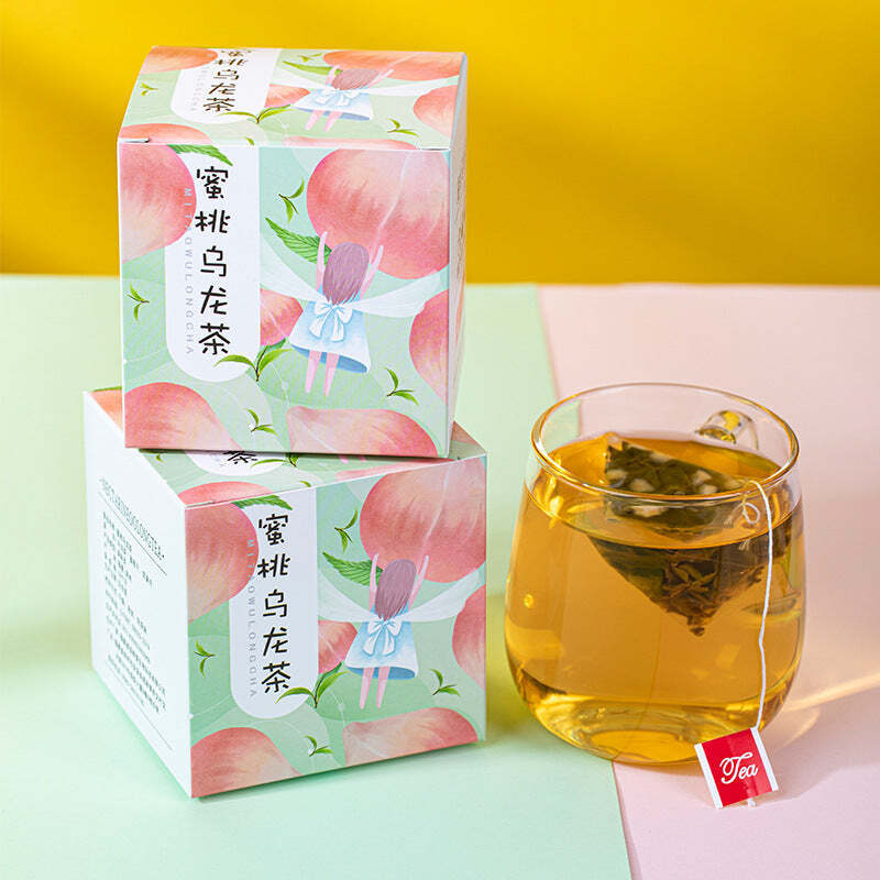 Peach Oolong Tea Triangle Package Chinese Fruit Green Tea Healthy Drink 10 Bags