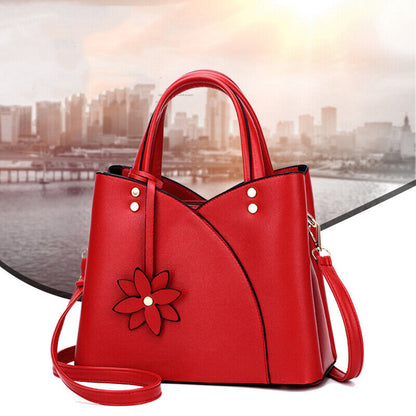 Womens Ladies PU Leather Handbag Shoulder Purse Messenger Satchel Crossbody Tote