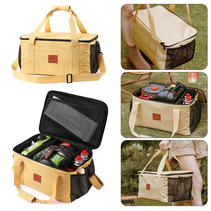 Waterproof Outdoor Stove Set Pot Storage Bag Camping Cookware Kit Handbag Picnic