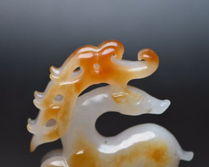 Collection Chinese Natural Hetian Jade Carved Exquisite Deer Statue Figurine Art