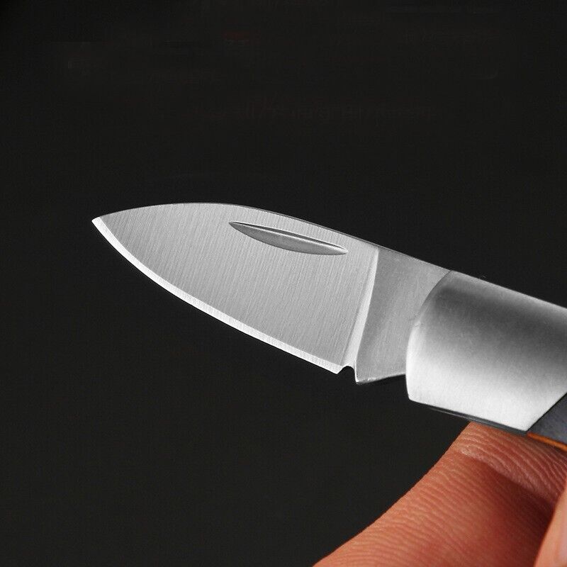 Mini NEW Portable Keychain Outdoor Camping Wood Folding Pocket Knife Tool Ring