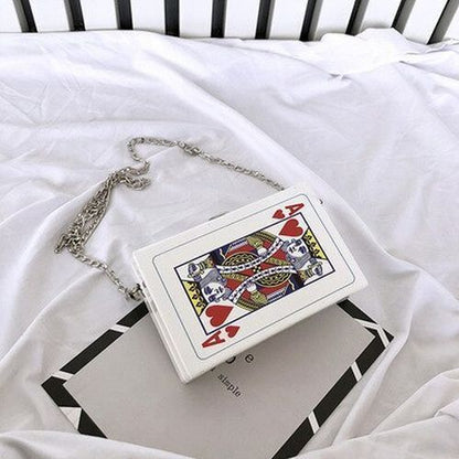 Chain Shoulder Crossbody Bag Card Print Fashion Small Square Handbags 19*12*5 CM
