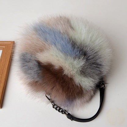 Women's Handbag Small Round Handbags Fluffy Hand Bag Women Winter