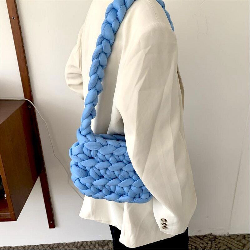 Shoulder Handbag Women Handmade Crochet Bags Girls Rope Crossbody Bags