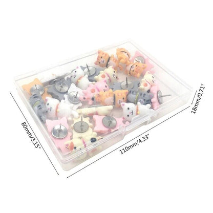 Message Board Thumb Tack 30Pcs Resin Steel Cork Bulletin DIY Decorative Push Pin