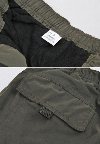 Mens winter thick Casual Military Cargo Pants Cotton Baggy loose outdoor Trouser
