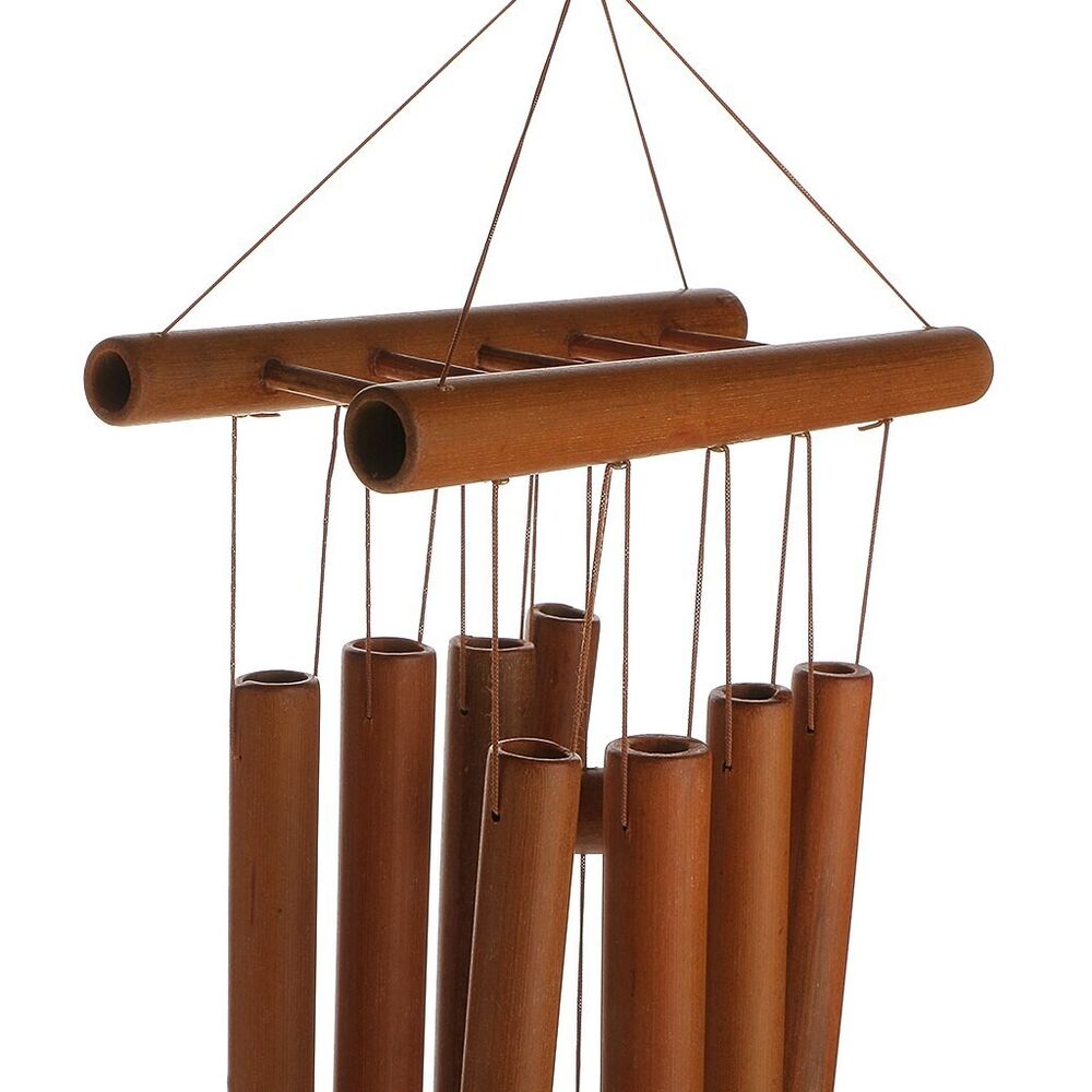 Wind Chime Wooden Bamboo Bell Home Garden Outdoor Garden Hanging Decoration 58cm