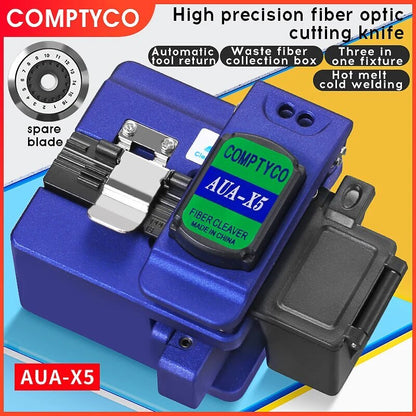 AUA-X5 Optical Fiber Cleaver FTTH Cold Hot Melt Connection Cable Cutting Tools