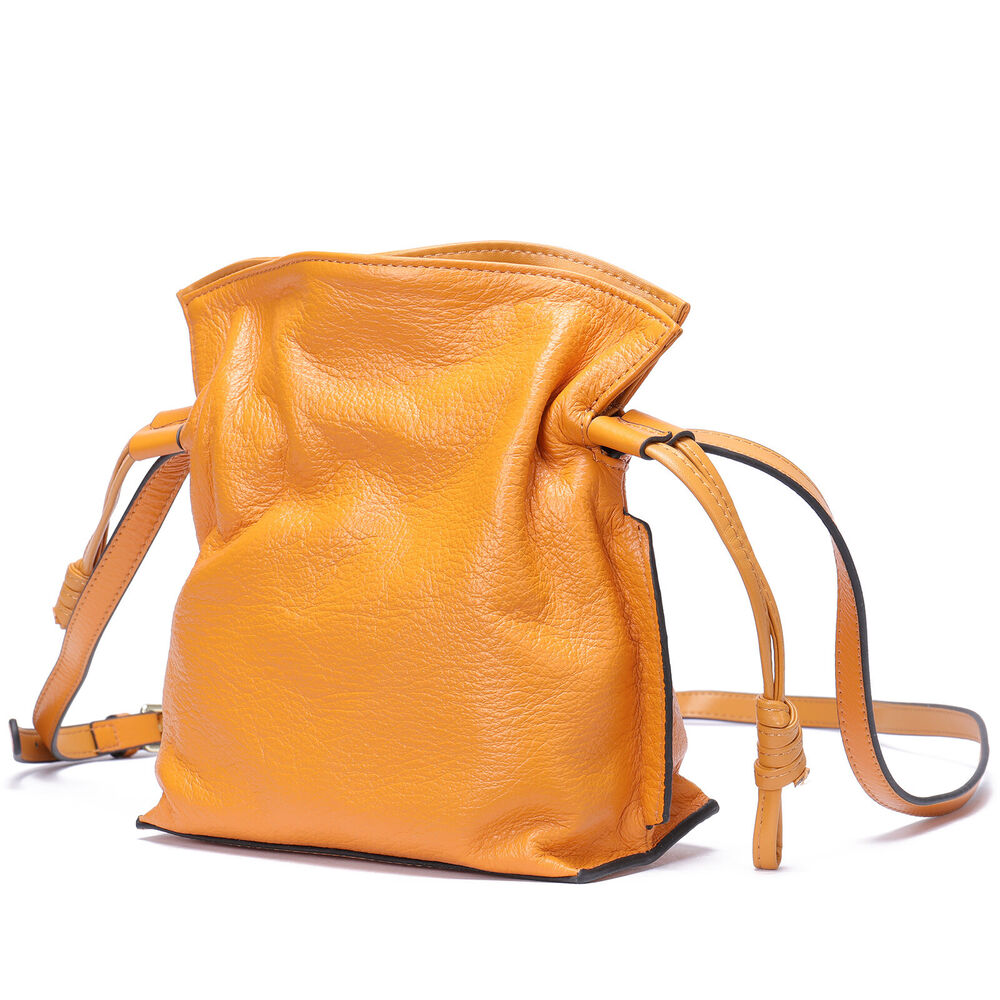 New Designer Women's Cow Leather Drawstring Lucky Bag Sling Shoulder Bucket bag