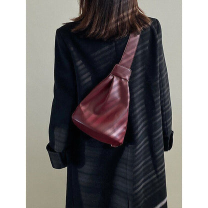 Women's Crossbody Bags Chest Bag Female Bag Soft Leather Bucket Bag