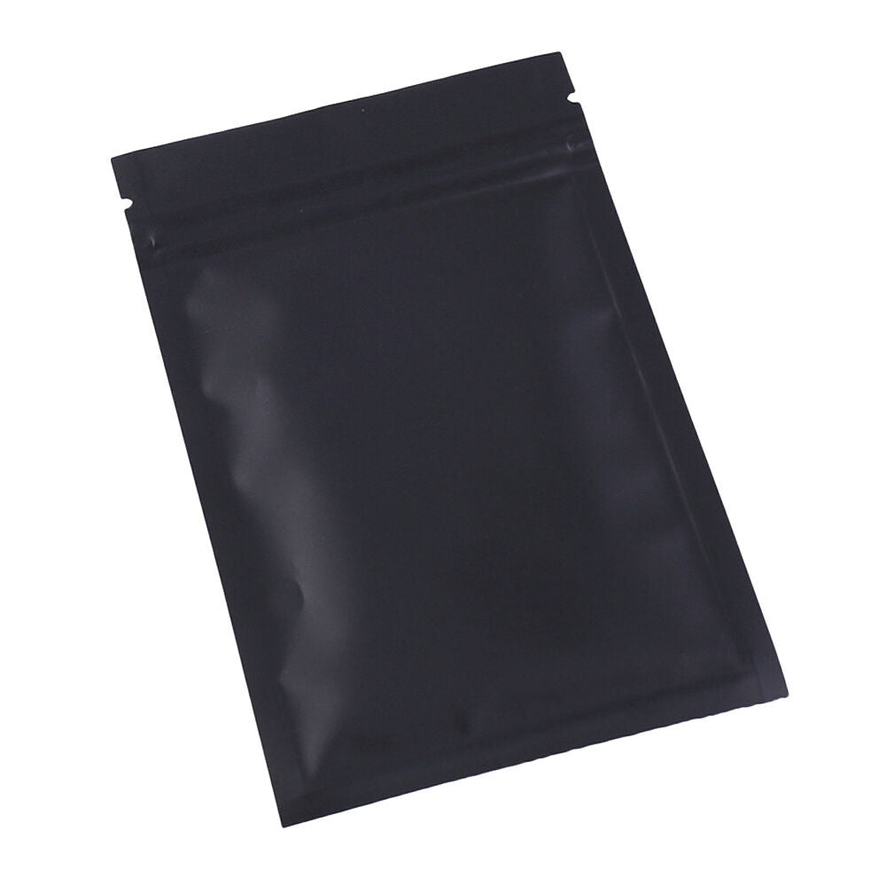 100 Flat Aluminum Foil Zip Lock Mylar Bag Resealable Zipper Clip Repacking Pouch