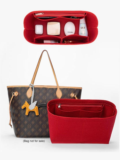 Make up Organizer Felt Cloth Handbag Storage Insert Bag Traveling Cosmetic Bags