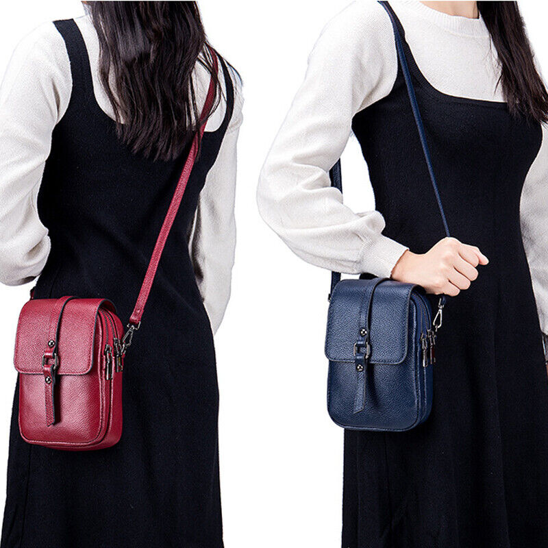 100% Genuine Leather Women's mini Messenger Shoulder Bag Vintage Crossbody Bag