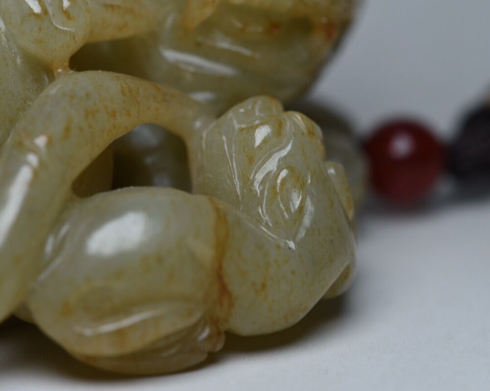 Chinese Old Natural Hetian Jade Carved Beast Statue Collection Nice Figurine Art