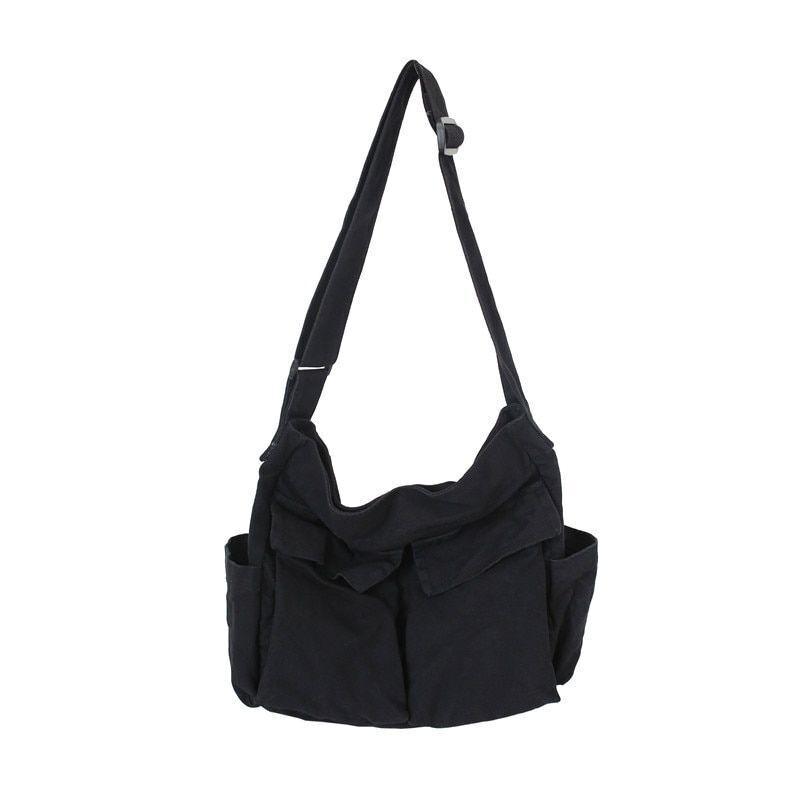 Women's School Messenger Bags Shoulder Handbag Solid Large Capacity Casual Bags
