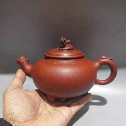 Vintage Chinese Yixing Purple Clay Teapot Zisha Ceremony Carving Collectible Art