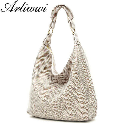 100% Genuine Leather Shiny Shoulder Bags Big Bag Handbags Women