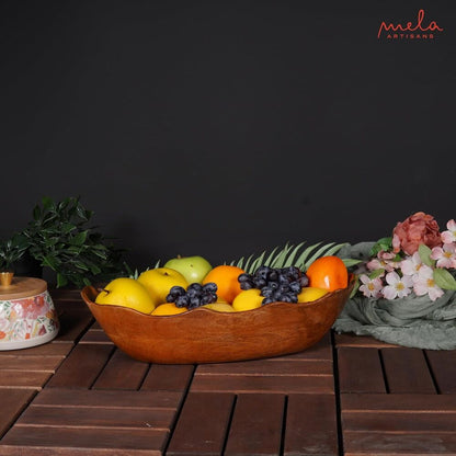 Unique Handmade Wooden Serving Bowl Home Kitchen Decoratian Tabletop Rustic Gift