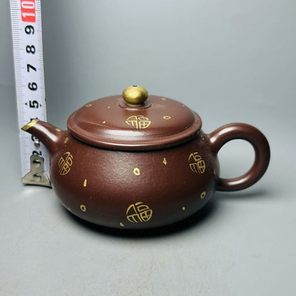 Vintage Chinese Yixing Purple Clay Teapot Zisha Ceremony Fashion Gift Teaware