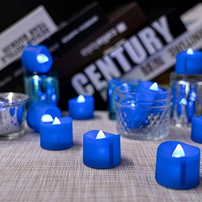 Homemory Timer Tea Lights & 24Pcs Blue LED