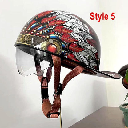 Motorcycle Duck Helmet Retro Helmets Baseball Cap Half Colorful Men Head Safety